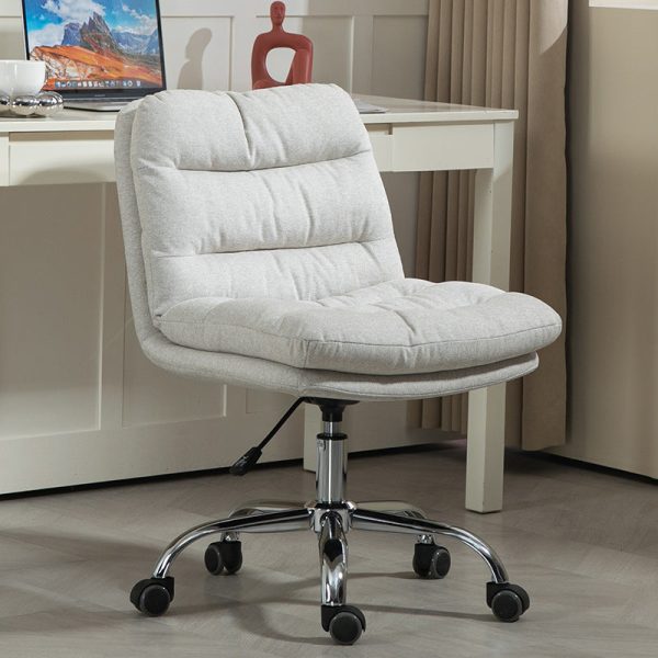 Modern Minimalist Fabric Cotton Sponge Steel Square Desk Chair Backrest Movable For Home Office - Image 2
