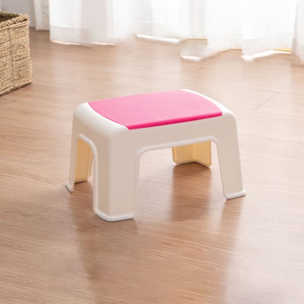 Modern Minimalist Rectangular PP Plastic Low Stool For Living Room