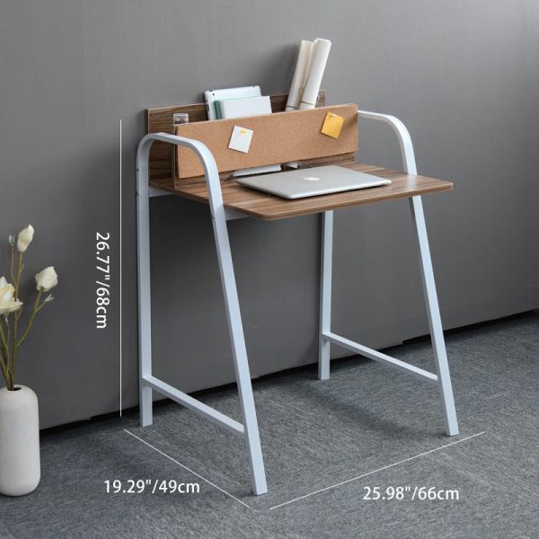 Modern Minimalist Rectangle Carbon Steel Medium Fiber Density Board Desk 4-Leg For Home Office - Image 4