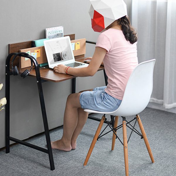 Modern Minimalist Rectangle Carbon Steel Medium Fiber Density Board Desk 4-Leg For Home Office - Image 15
