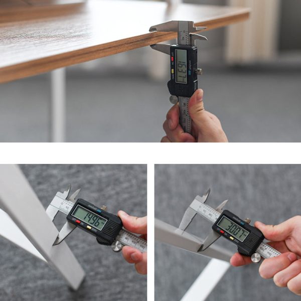 Modern Minimalist Rectangle Carbon Steel Medium Fiber Density Board Desk 4-Leg For Home Office - Image 13