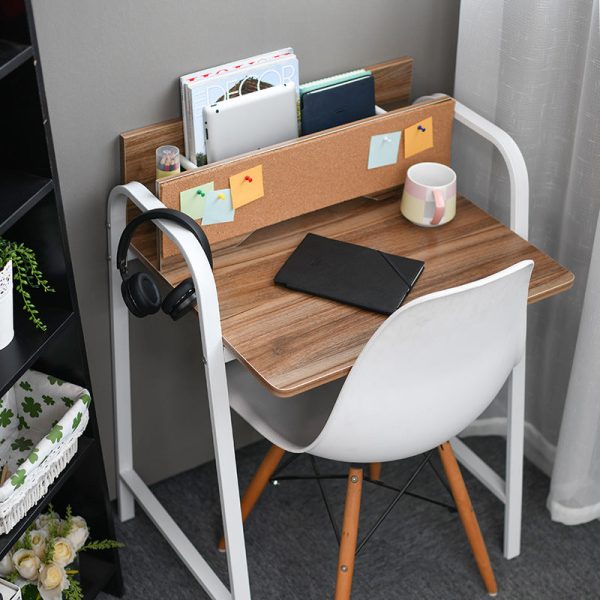 Modern Minimalist Rectangle Carbon Steel Medium Fiber Density Board Desk 4-Leg For Home Office - Image 17