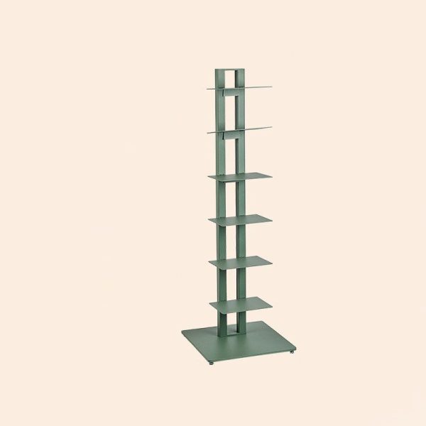 Modern Minimalist Iron Rectangular Bookshelf With 6/8/10 Tiers For Living Room & Home Office - Image 11