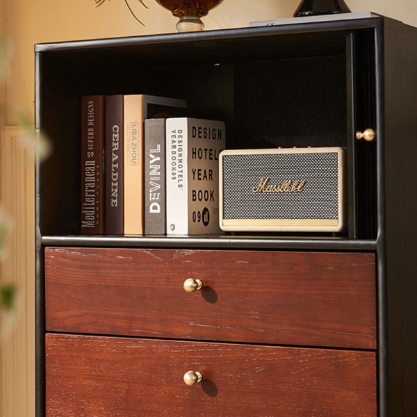 Traditional Vintage Solid Wood Rectangular Storage Cabinet With 4 Drawers For Bedroom & Living Room - Image 9