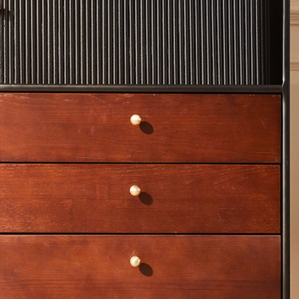 Traditional Vintage Solid Wood Rectangular Storage Cabinet With 4 Drawers For Bedroom & Living Room - Image 8