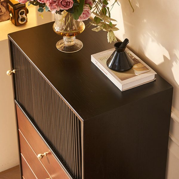 Traditional Vintage Solid Wood Rectangular Storage Cabinet With 4 Drawers For Bedroom & Living Room - Image 6