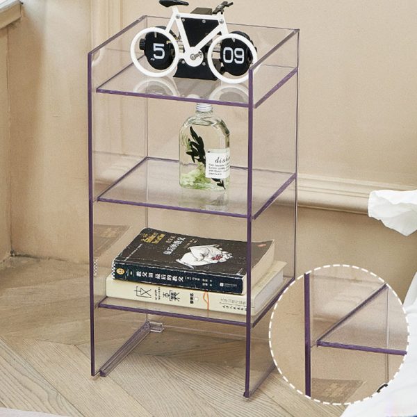 Modern Minimalist PC Rectangular Side Table 2/3-Tier For Living Room - Image 6