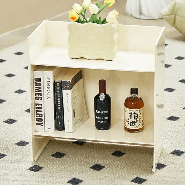 Modern Minimalist PC Rectangular Side Table 2/3-Tier For Living Room - Image 12