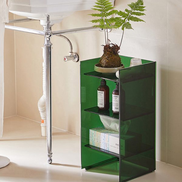 Modern Minimalist PC Rectangular Side Table 2/3-Tier For Living Room - Image 2