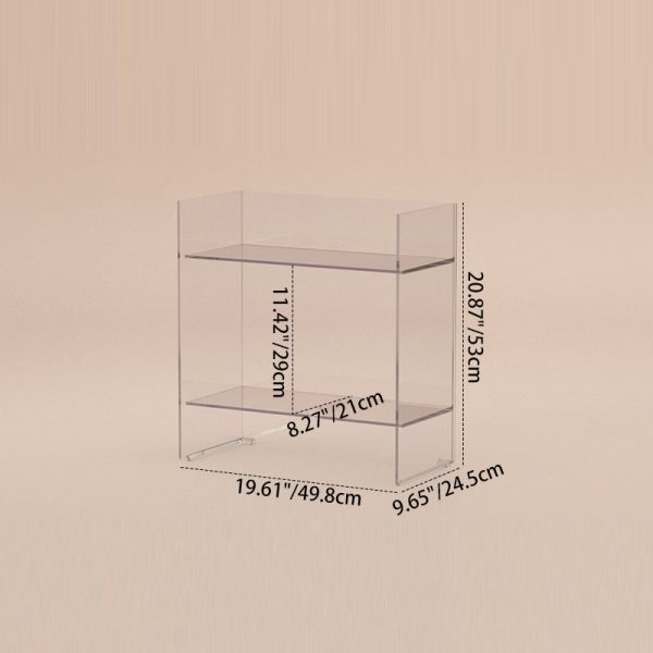 Modern Minimalist PC Rectangular Side Table 2/3-Tier For Living Room - Image 5
