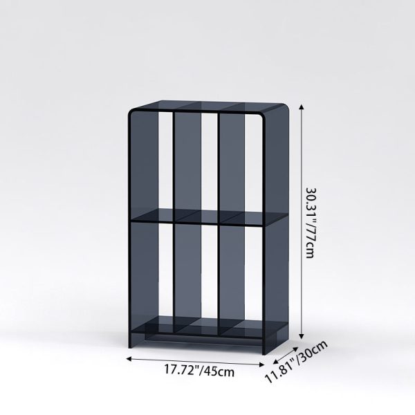 Modern Minimalist Acrylic Rectangular Bookshelf For Living Room - Image 4