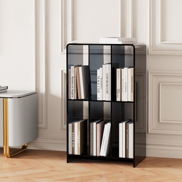 Modern Minimalist Acrylic Rectangular Bookshelf For Living Room - Image 6