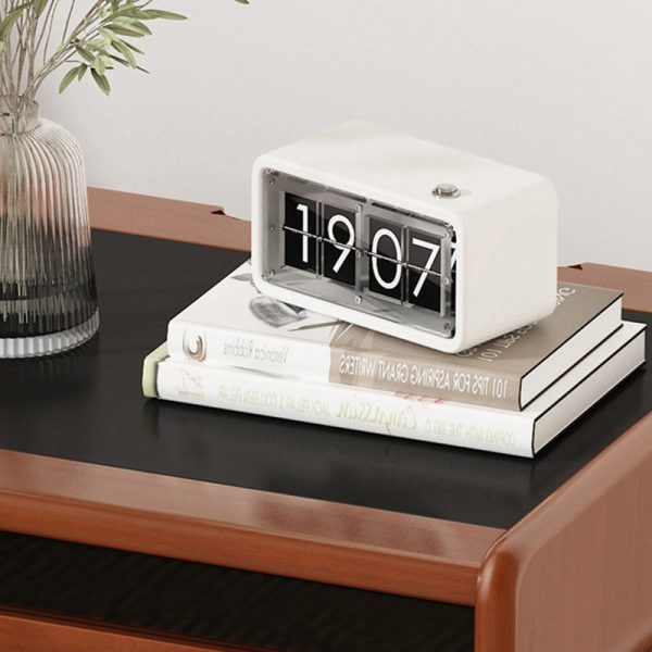 Traditional Vintage Wood, Rock Slab & Stainless Steel Rectangular Nightstand With 2-Drawer For Bedroom - Image 7