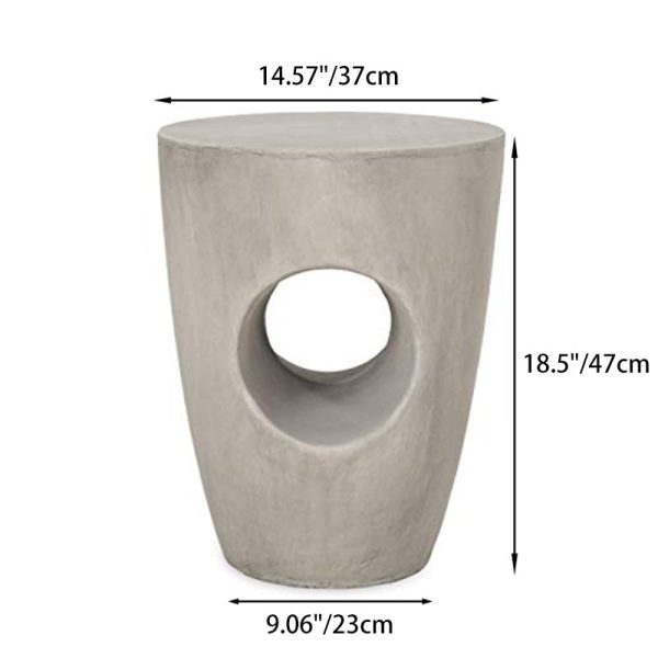 Contemporary Creative Magnesium Oxide Round Tree-Hollow Side Table With Wear-Resistant Pads For Bedroom And Living Room - Image 3