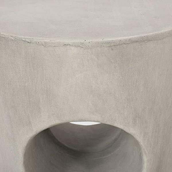 Contemporary Creative Magnesium Oxide Round Tree-Hollow Side Table With Wear-Resistant Pads For Bedroom And Living Room - Image 4