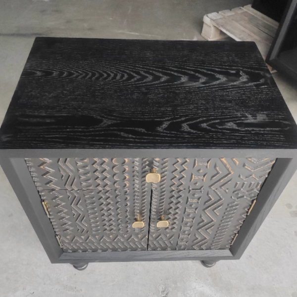 Traditional Vintage Solid Wood Square Nightstand With 1-Drawer For Bedroom & Living Room - Image 16