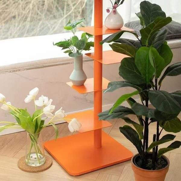 Contemporary Nordic Carbon Steel Vertical Square Bookshelf For Home Office & Living Room - Image 2
