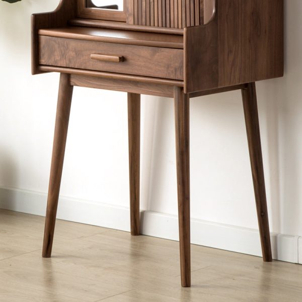 Traditional Vintage Wood Rectangular Makeup Vanity With 1-Drawer For Bedroom And Living Room - Image 6