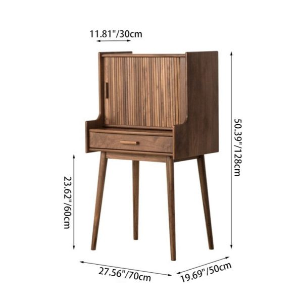 Traditional Vintage Wood Rectangular Makeup Vanity With 1-Drawer For Bedroom And Living Room - Image 4