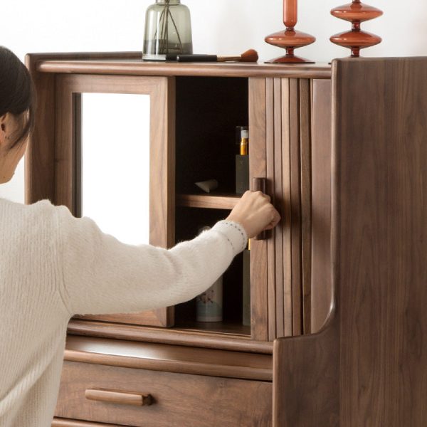 Traditional Vintage Wood Rectangular Makeup Vanity With 1-Drawer For Bedroom And Living Room - Image 7
