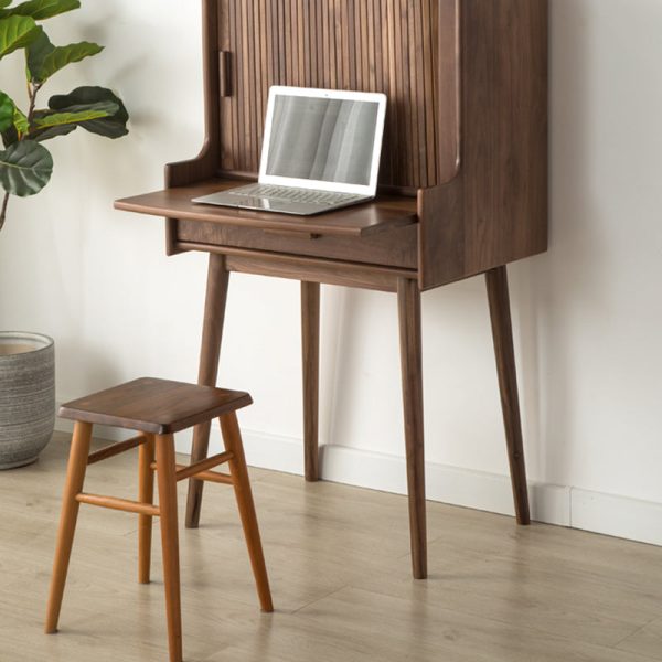 Traditional Vintage Wood Rectangular Makeup Vanity With 1-Drawer For Bedroom And Living Room - Image 11