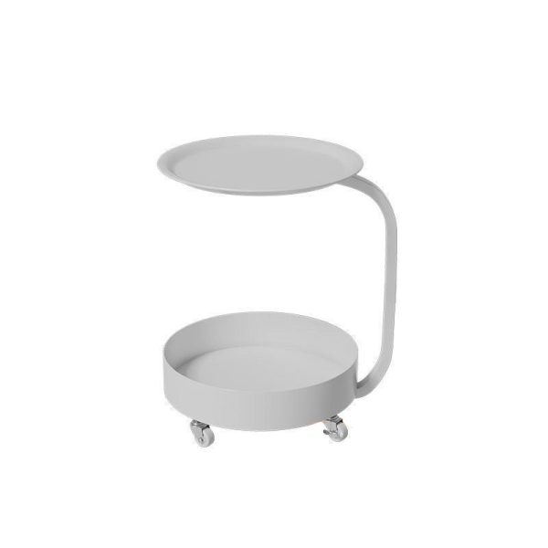 Modern Minimalist Marble & Iron Round Side Table With 2-Tier Storage For Bedroom & Living Room - Image 12