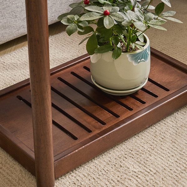 Modern Minimalist Solid Wood Rectangular End Table 2-Tiers For Living Room - Image 7