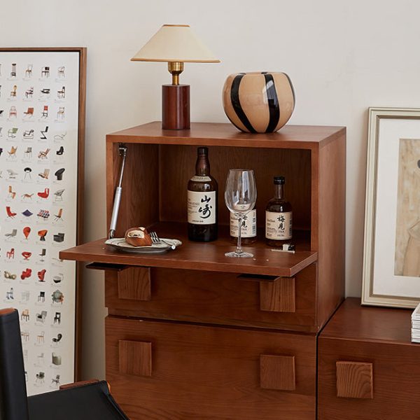 Traditional Vintage Solid Wood Square Rectangular Side Table With 2 Drawers For Bedroom & Living Room - Image 20