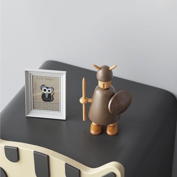 Modern Art Deco Wood Panel Solid Wood Metal Cat-Shaped Cylindrical Nightstand With 2 Drawers For Bedroom - Image 14