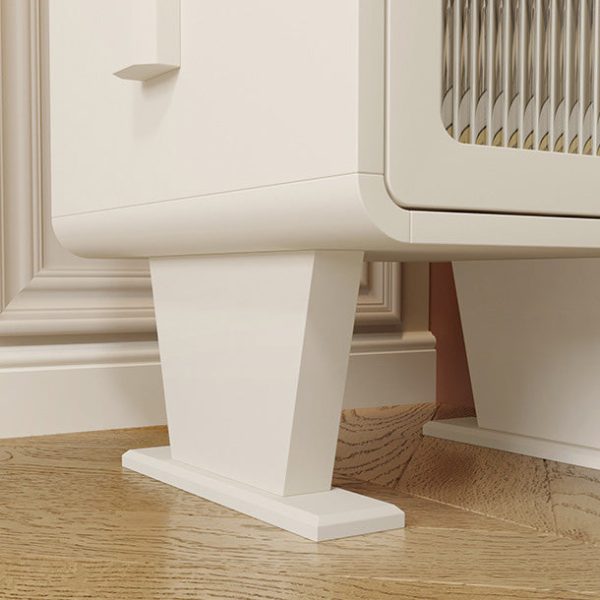 Contemporary Creative Medium-Density Fiberboard Metal Glass Bunny-Shaped Nightstand With 1 Drawer For Bedroom - Image 7