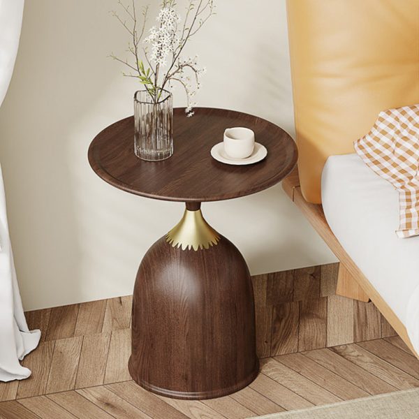 Contemporary Creative Carbon Steel Flat Round End Table With 1-Tier For Living Room - Image 13