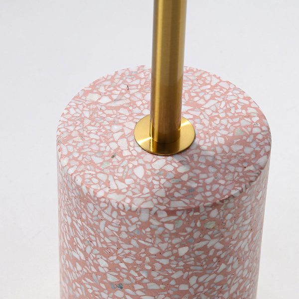 Modern Luxury Marble Metal Round Cylindrical End Table 1-Tier For Living Room - Image 7