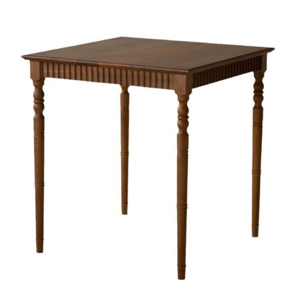 Traditional Vintage Solid Wood Textured Square Coffee Table 1-Tier For Living Room - Image 13