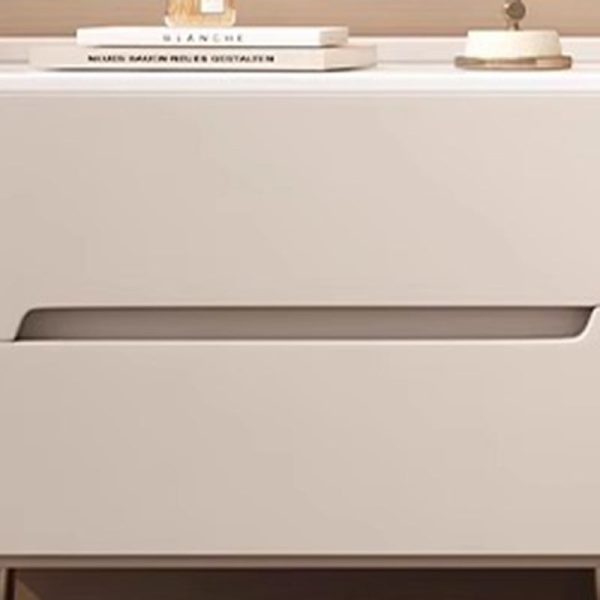 Modern Luxury Sintered Stone Leather Wood Cylindrical Rectangular Nightstand 2-Drawer For Bedroom - Image 9