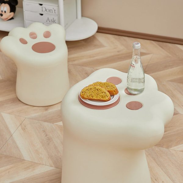 Contemporary Nordic Cat Scratching PE Side Table & Chair Set For Living Room - Image 12
