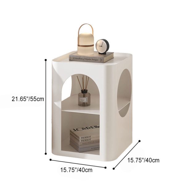 Modern Minimalist Medium Density Fiberboard Side Table 2 - Tier For Living Room - Image 5