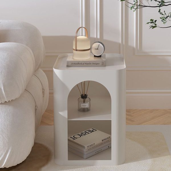 Modern Minimalist Medium Density Fiberboard Side Table 2 - Tier For Living Room - Image 11