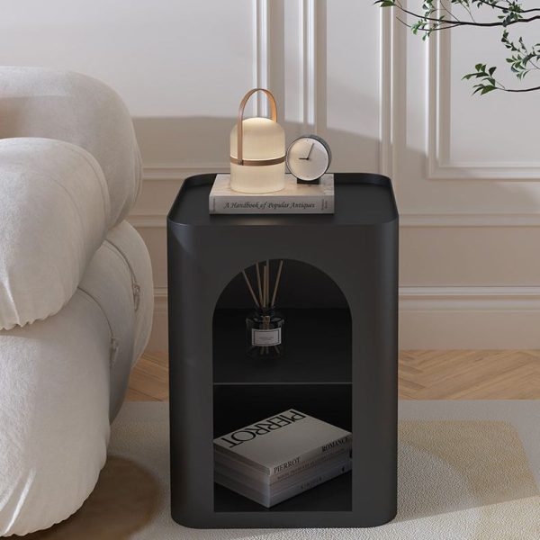 Modern Minimalist Medium Density Fiberboard Side Table 2 - Tier For Living Room - Image 13