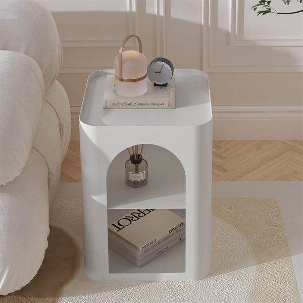 Modern Minimalist Medium Density Fiberboard Side Table 2 - Tier For Living Room - Image 14
