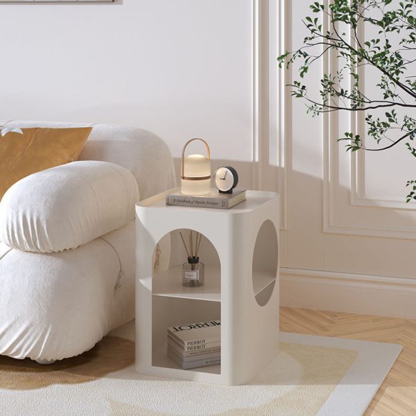 Modern Minimalist Medium Density Fiberboard Side Table 2 - Tier For Living Room - Image 6