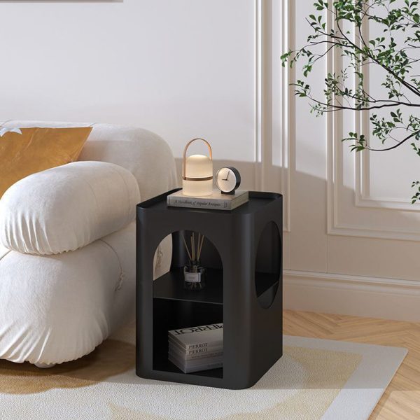 Modern Minimalist Medium Density Fiberboard Side Table 2 - Tier For Living Room - Image 8