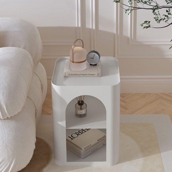 Modern Minimalist Medium Density Fiberboard Side Table 2 - Tier For Living Room - Image 10