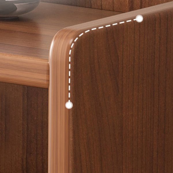 Contemporary Retro Cube Square Medium Density Fiberboard Nightstand 2 - Drawer For Bedroom - Image 5