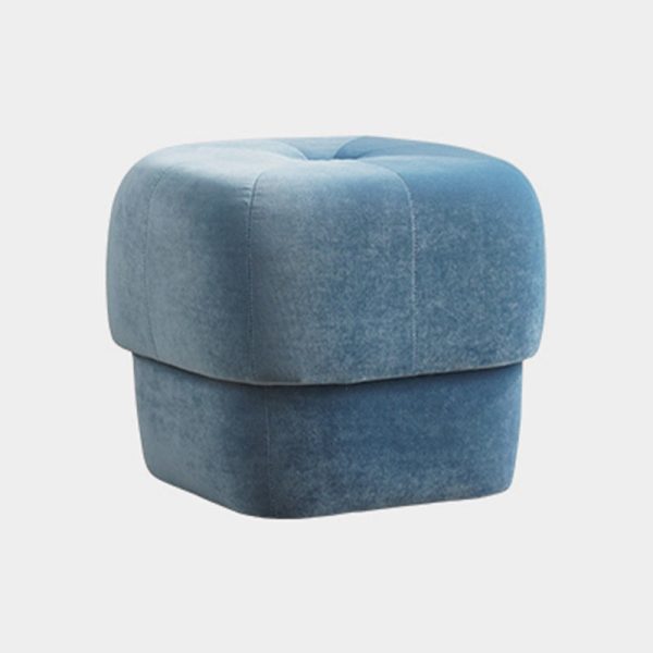 Modern Simplicity Round Square Fabric Sponge Footstool For Living Room - Image 8