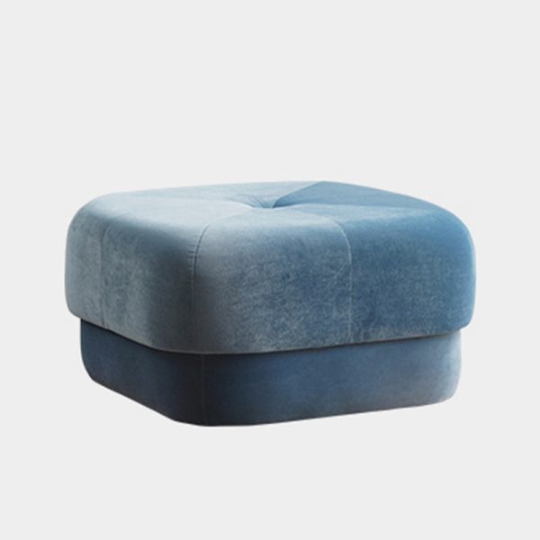 Modern Simplicity Round Square Fabric Sponge Footstool For Living Room - Image 16