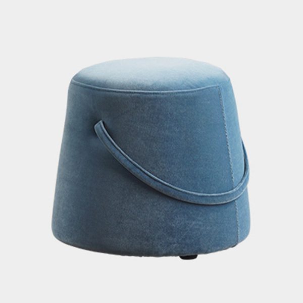 Modern Simplicity Round Square Fabric Sponge Footstool For Living Room - Image 12