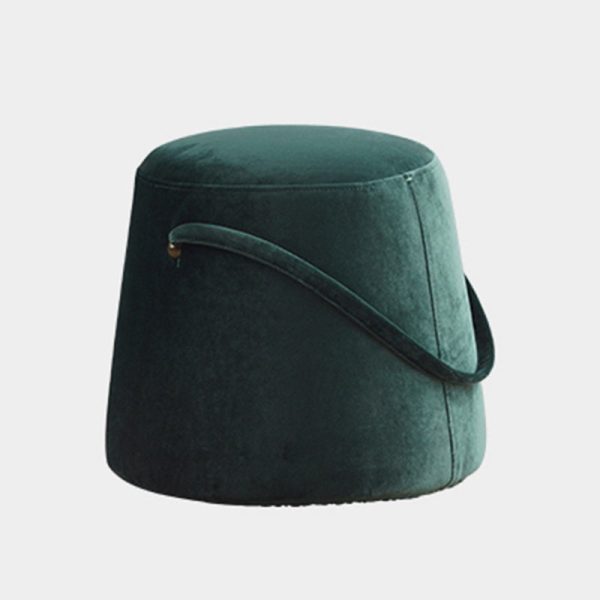 Modern Simplicity Round Square Fabric Sponge Footstool For Living Room - Image 13