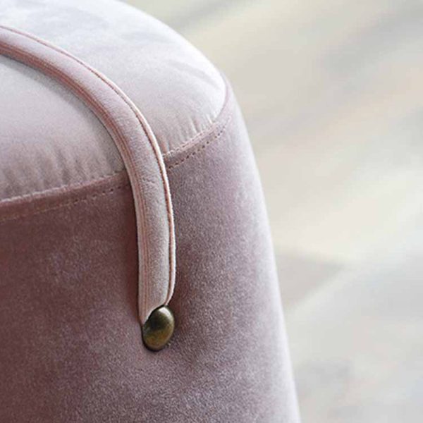 Modern Simplicity Round Square Fabric Sponge Footstool For Living Room - Image 5