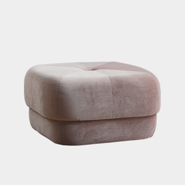 Modern Simplicity Round Square Fabric Sponge Footstool For Living Room - Image 14