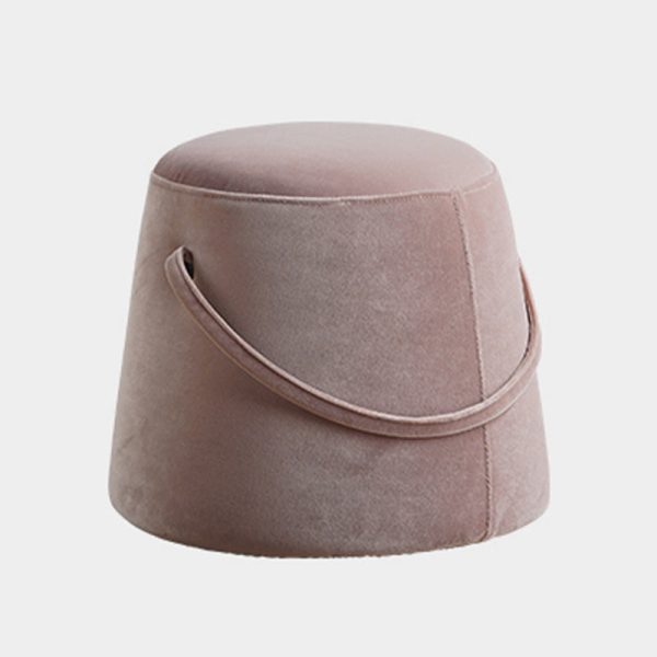 Modern Simplicity Round Square Fabric Sponge Footstool For Living Room - Image 10